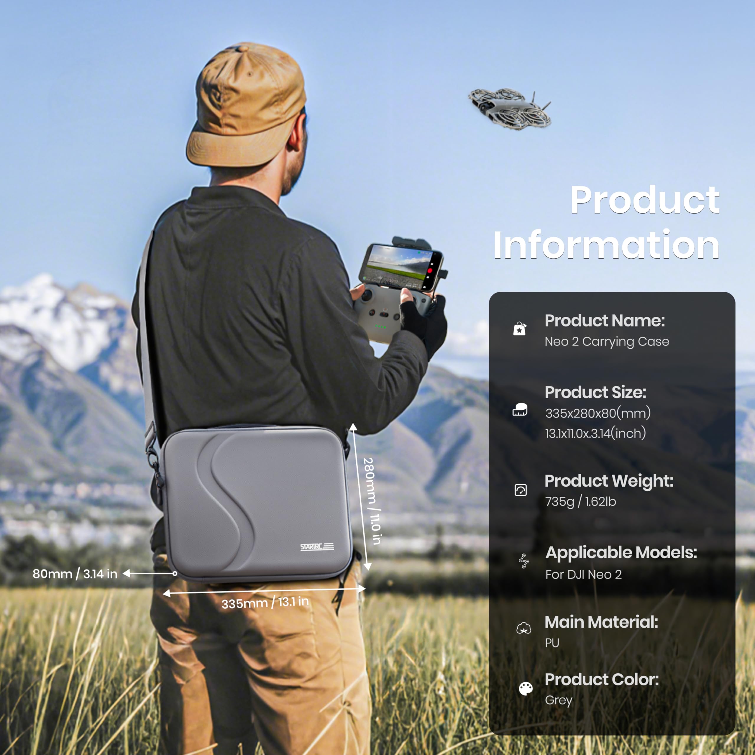 Rc Helicopter Bag - Tas Pembawa untuk Aksesoris DJI Neo