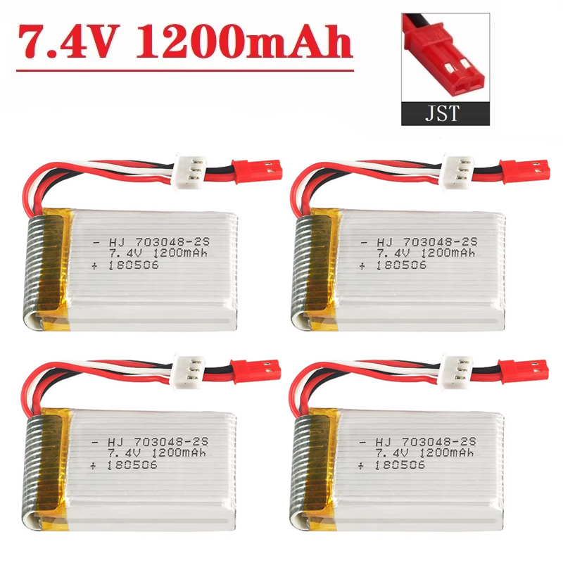 Rc Helicopter Parts - Baterai Lipo 2S 7.4 V 1200MAh
