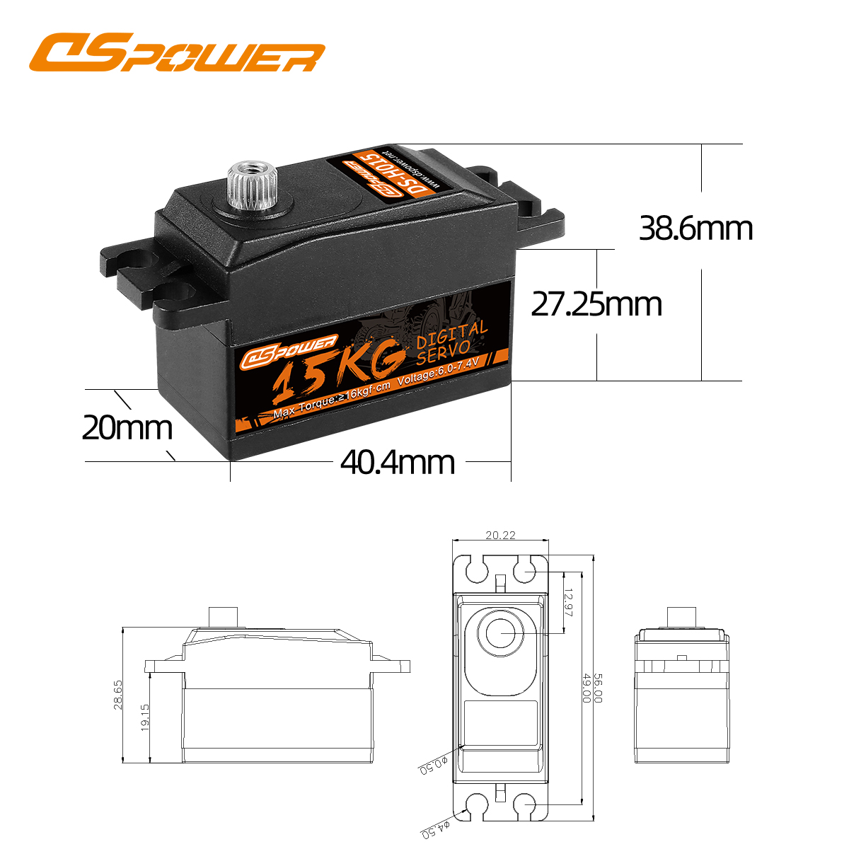 DSpower 15KG Servo Digital Met - Rc Helicopter Remote Control ulasan dan harga